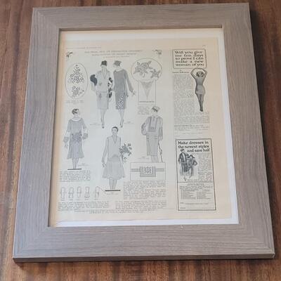 Lot 439: Framed 1926 Magazine Fashion 