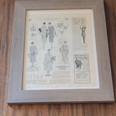 Lot 439: Framed 1926 Magazine Fashion 