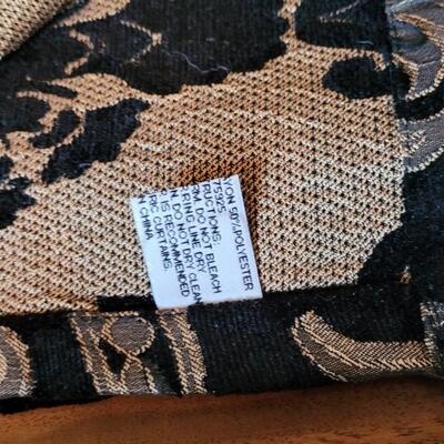 Lot 441:  Black & Gold Draperies 