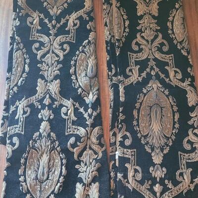 Lot 441:  Black & Gold Draperies 