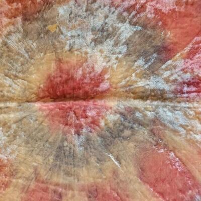Lot 442: Antique Victorian Velvet Fringe Tablecloth & Pillow or Seat Top
