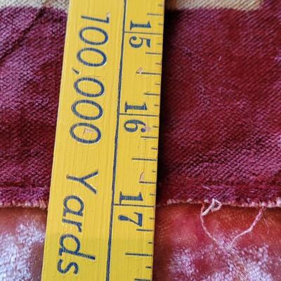 Lot 442: Antique Victorian Velvet Fringe Tablecloth & Pillow or Seat Top