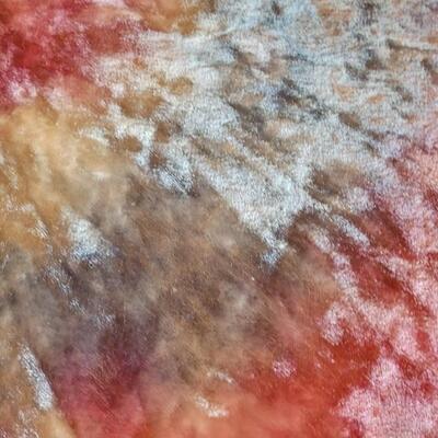Lot 442: Antique Victorian Velvet Fringe Tablecloth & Pillow or Seat Top