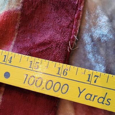Lot 442: Antique Victorian Velvet Fringe Tablecloth & Pillow or Seat Top
