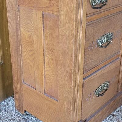 Lot 445:  Antique Wash Stand Cabinet