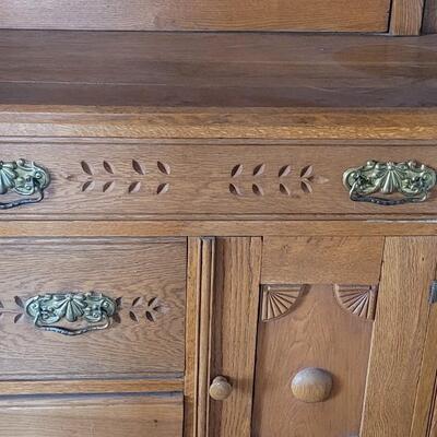 Lot 445:  Antique Wash Stand Cabinet