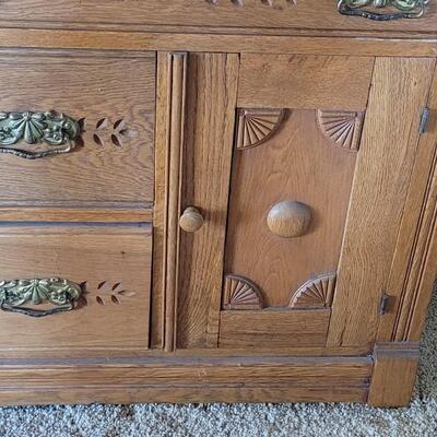 Lot 445:  Antique Wash Stand Cabinet