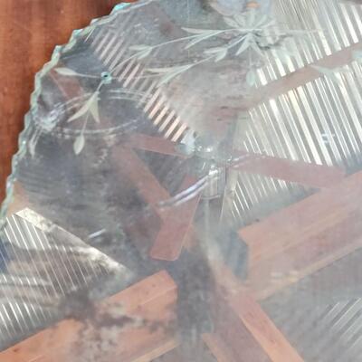 Lot 446: Antique Mirror (has a lot of wear)