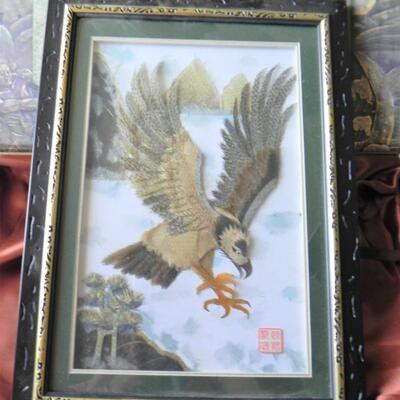 LOT 183  EAGLE FISH SKIN PICTURE