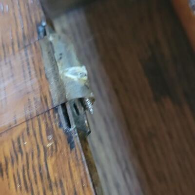 Lot 451: Vintage Tiger Oak Small Writing Desk