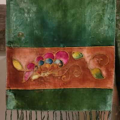 Lot 454: Antique Victorian Velvet Table Runners (2)
