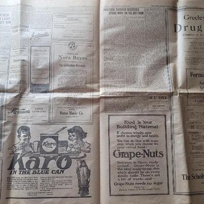 Lot 458: 1920 Greeley Daily and Greeley Republican Newspaper (this one paper)