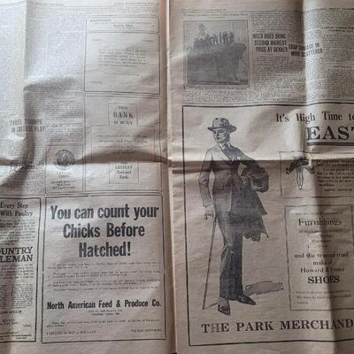 Lot 458: 1920 Greeley Daily and Greeley Republican Newspaper (this one paper)