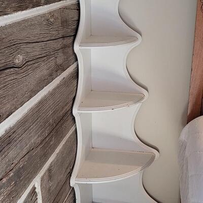 Lot 464: Vintage White Corner Shelf