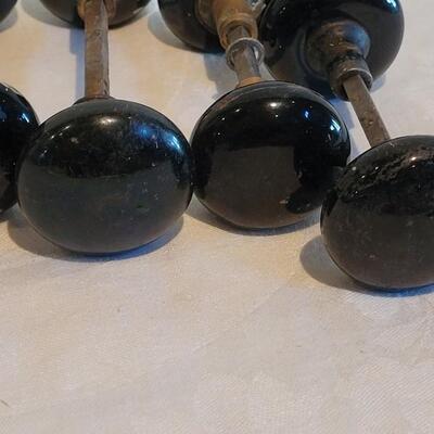 Lot 465: Antique Black Enamel Doorknobs