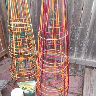 LOT 205  WHEELBARROW & PLANT CAGES
