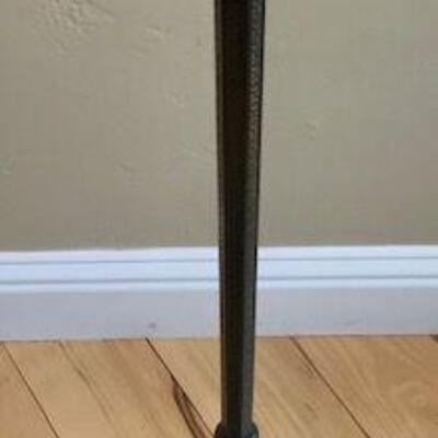 Antique Brass Floor Lamp With Onyx Accents
