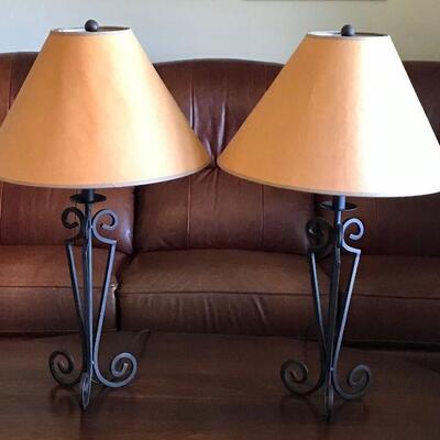Two Metal Table Lamps