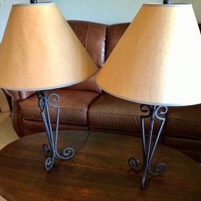 Two Metal Table Lamps