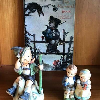 Two Vintage Hummels And Book
