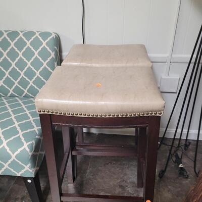 2 Leather Barstools