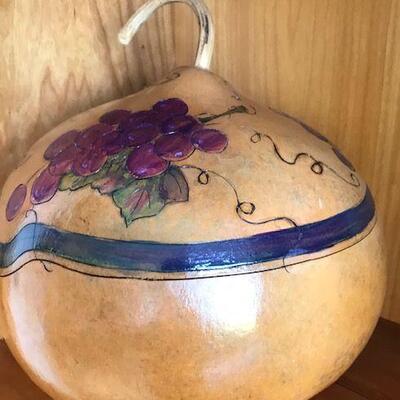 Hand Painted Gourd Bowl By Tricia