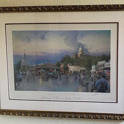 Thomas Kinkade Auburn Centennial 1888-1988 Signed