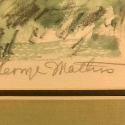 George Mathis Auburn Old Town 1949 Signed Print