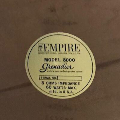 Vintage Empire Grenadier Model 8000 Speakers
