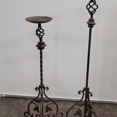 2 Wrought Iron Candle Holder