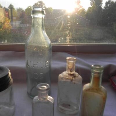 LOT 217  VINTAGE BOTTLES