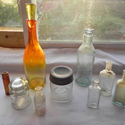 LOT 217  VINTAGE BOTTLES