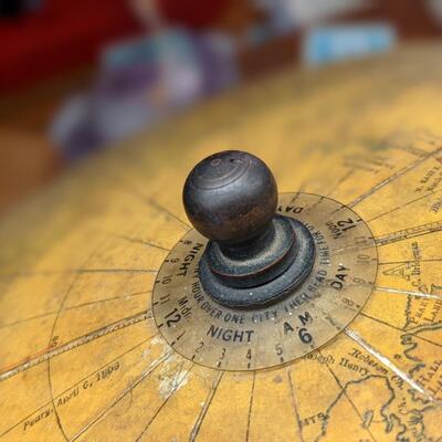 Rare 1920's Rand McNally 18" Globe with Bronze Base