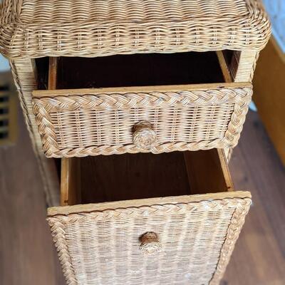 Well made Wicker Night Stand