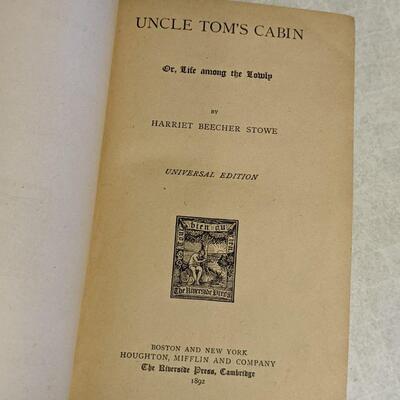 1892 Universal Edition of Uncle Tom's Cabin. No Creases