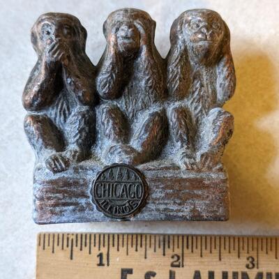 Bronze Speak No Evil, See No Evil, Hear No Evil Monkeys