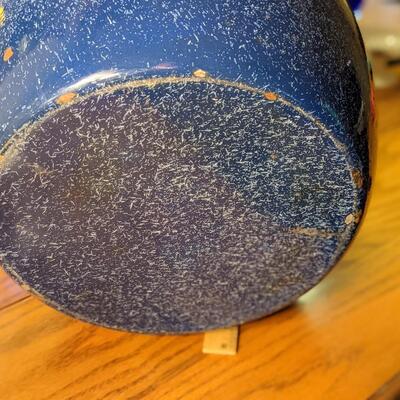 Blue Enameled Pot