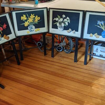 Beautiful Floral TV Trays-Nice Quality
