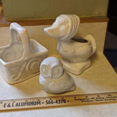 Cute White Figurines, Planters