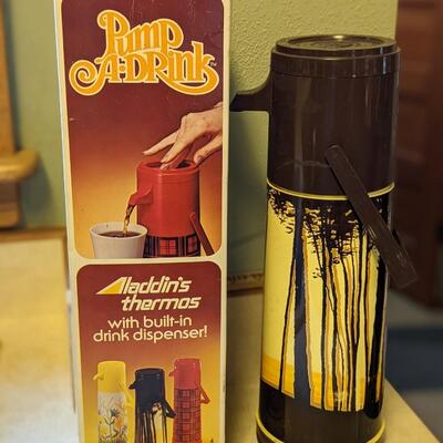 Vintage Coffee Thermos-Get Your Hot Totties