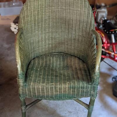 Green Wicker Chair