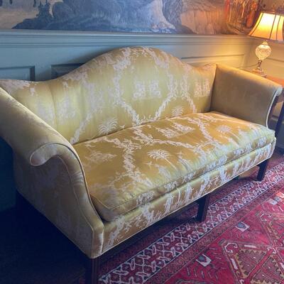 Beautiful Chippendale Camelback Sofa