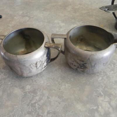 LOT 222  SILVER PLATED ITEMS