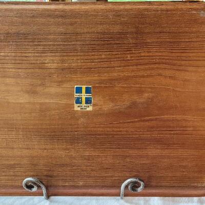 Lot 13: (2) Mid Century Teak Trays