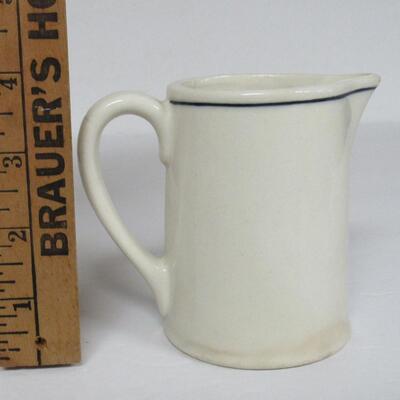 Vintage Czechoslovakia Creamer, Sailboats Pattern