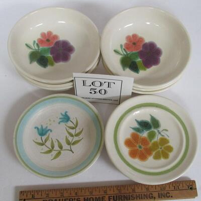 Mixed Lot of Franciscan Dishes, Salad Bowls, Desert Plates