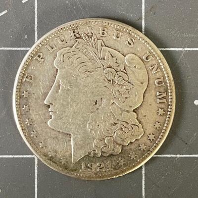 #1 1921 Morgan Silver Dollar 90% Silver US Coin