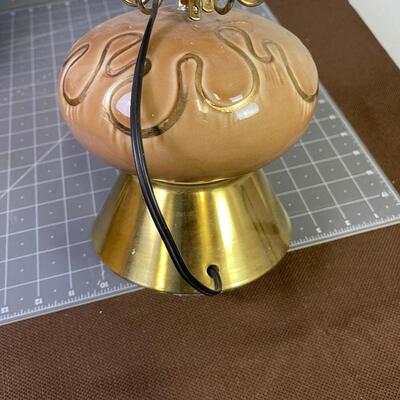 #2 Pair of Lamps Mid-Century Fiberglass Shade Table Lamp 