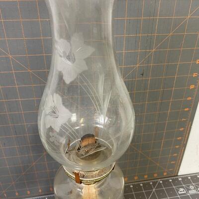 #31 Kerosene Lantern Etched Glass Chimney 