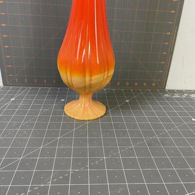 #32 Orange Vase Glass 
